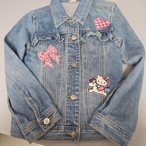 Charming Kids Denim Jacket with Pink Accents
